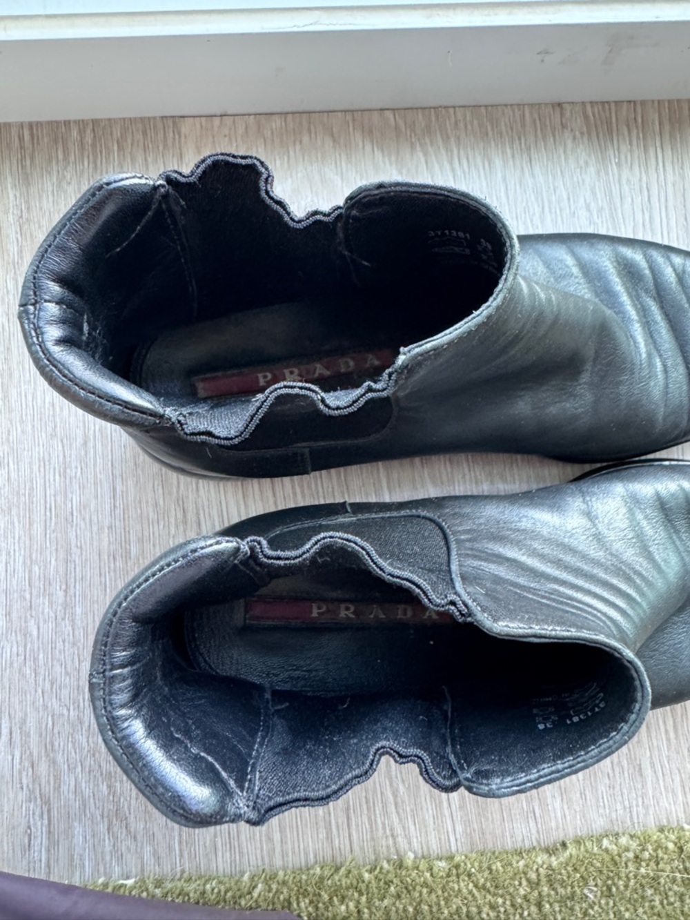 PRADA Sport Line Black Chelsea Boots in Nero sz 38 - Picture 5 of 9